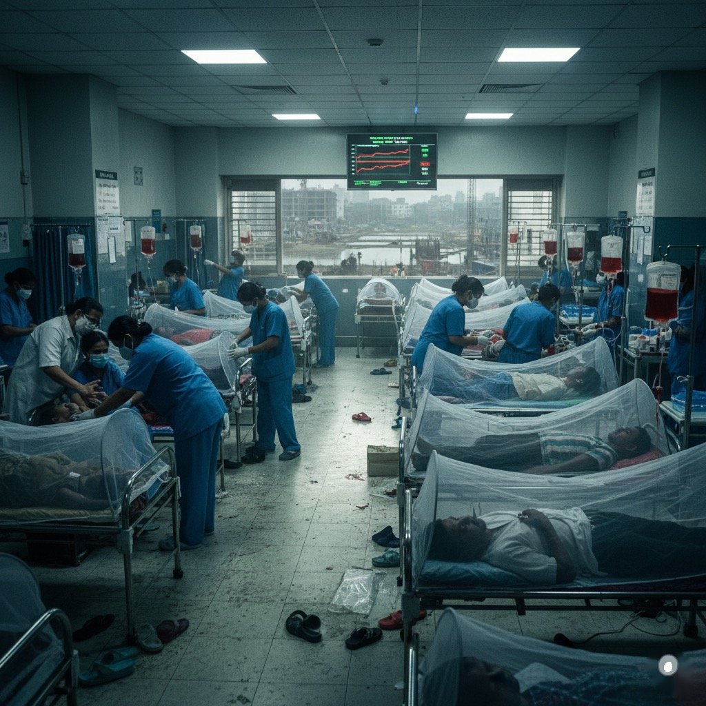 দেশজুড়ে ডেঙ্গুর ভয়াবহ বিস্তার, ২৪ ঘণ্টায় রেকর্ড মৃত্যু, হাসপাতালে শয্যা তো দূরের কথা বারান্দাতেও ঠাঁই নেই