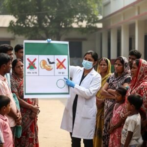 ৩৫ জেলায় নিপাহ ভাইরাসের বিস্তার: সারা বছরই সংক্রমণের ঝুঁকিতে দেশ একটি মাটির পাত্রে রাখা খেজুরের রস এবং পাশে ঝুলন্ত বাদুড়ের একটি প্রতীকী ছবি, যা নিপাহ ভাইরাসের সংক্রমণের ঝুঁকি নির্দেশ করছে।